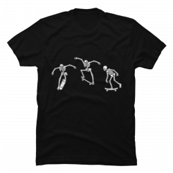 skateboarding skeleton shirt